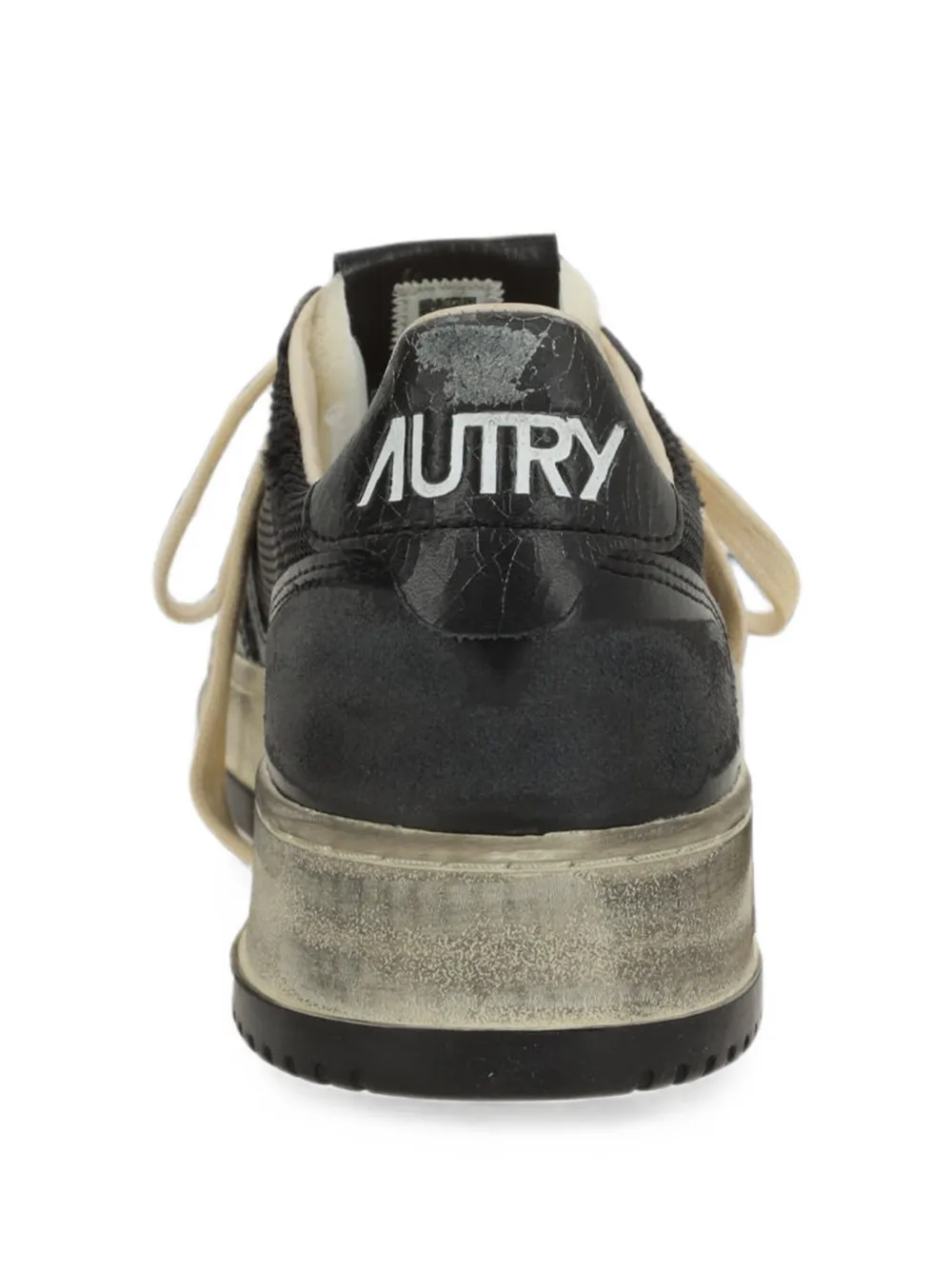 Autry mesh leather low-top sneakers Zwart