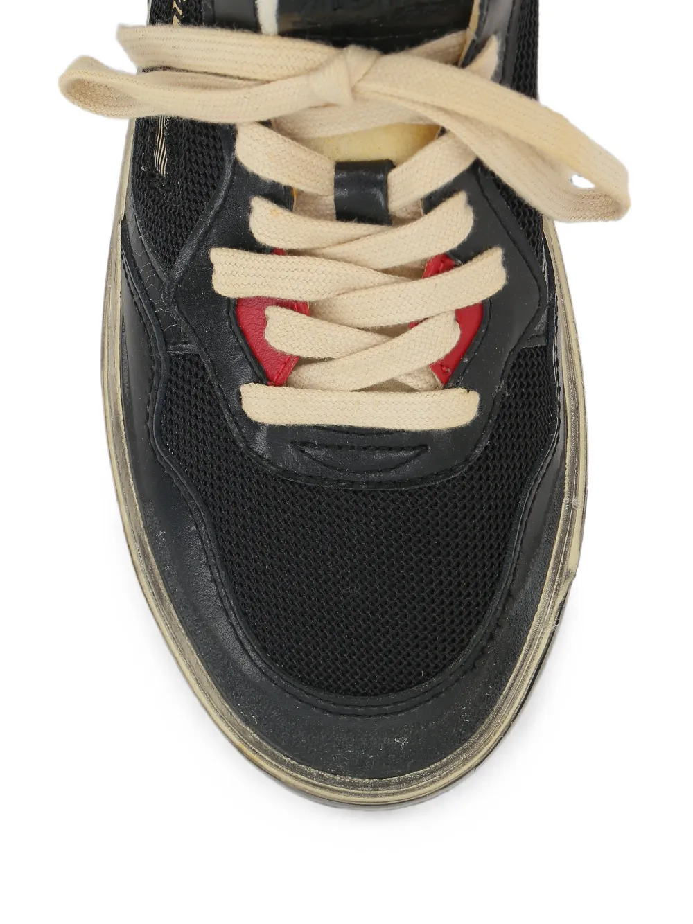 Autry mesh leather low-top sneakers Zwart