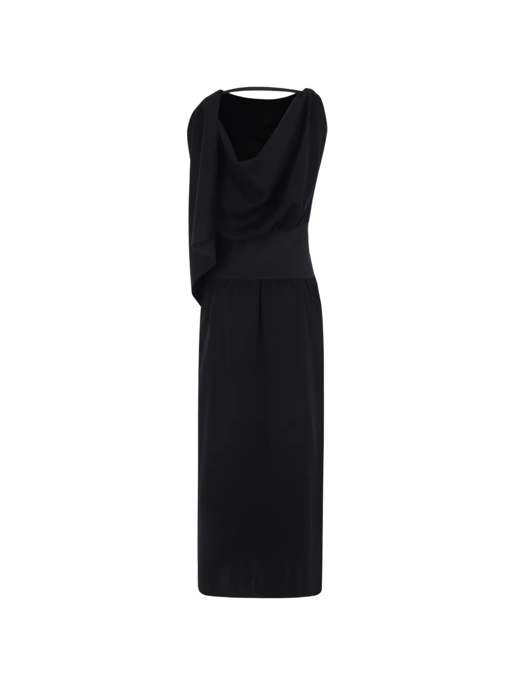 CFCL AC Milan draped maxi dress - Nero