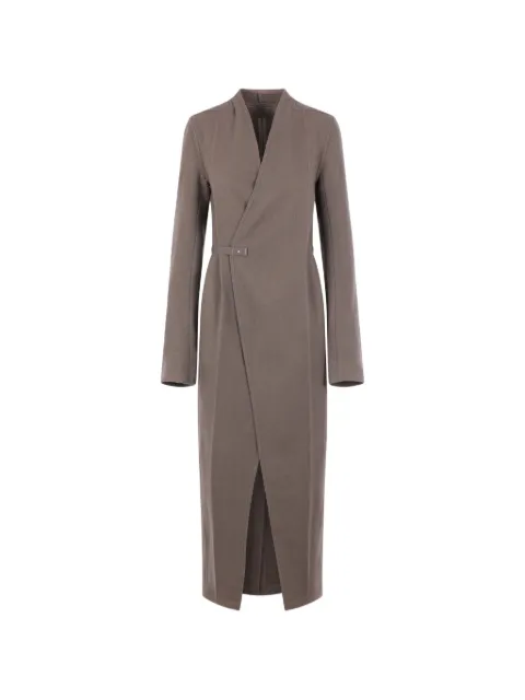 Rick Owens belted wrap-style coat