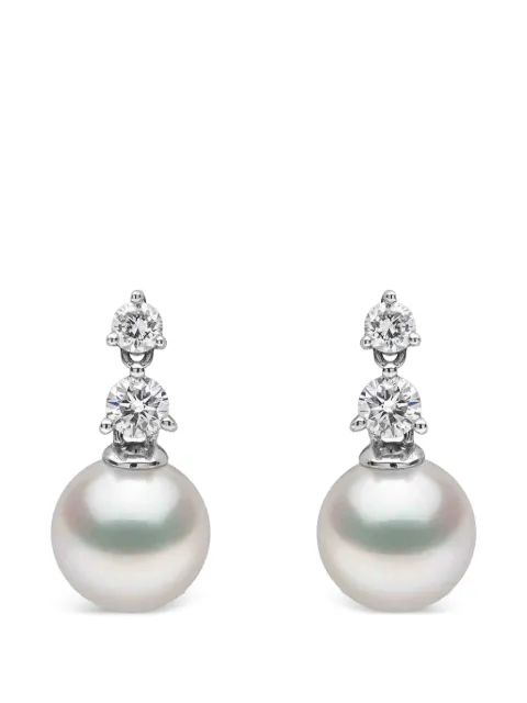 Yoko London Akoya pearl and diamond earrings