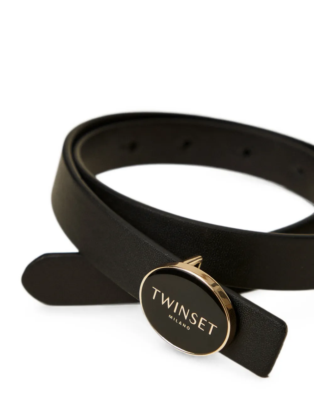 TWINSET Kids Riem met ovalen logogesp Zwart