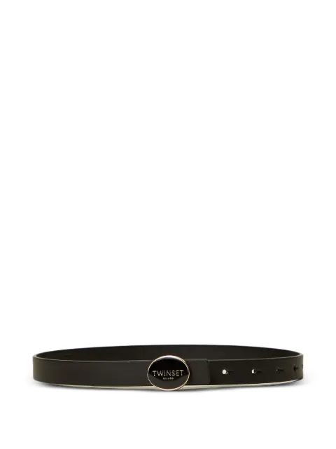 TWINSET Kids belt with oval logo buckle