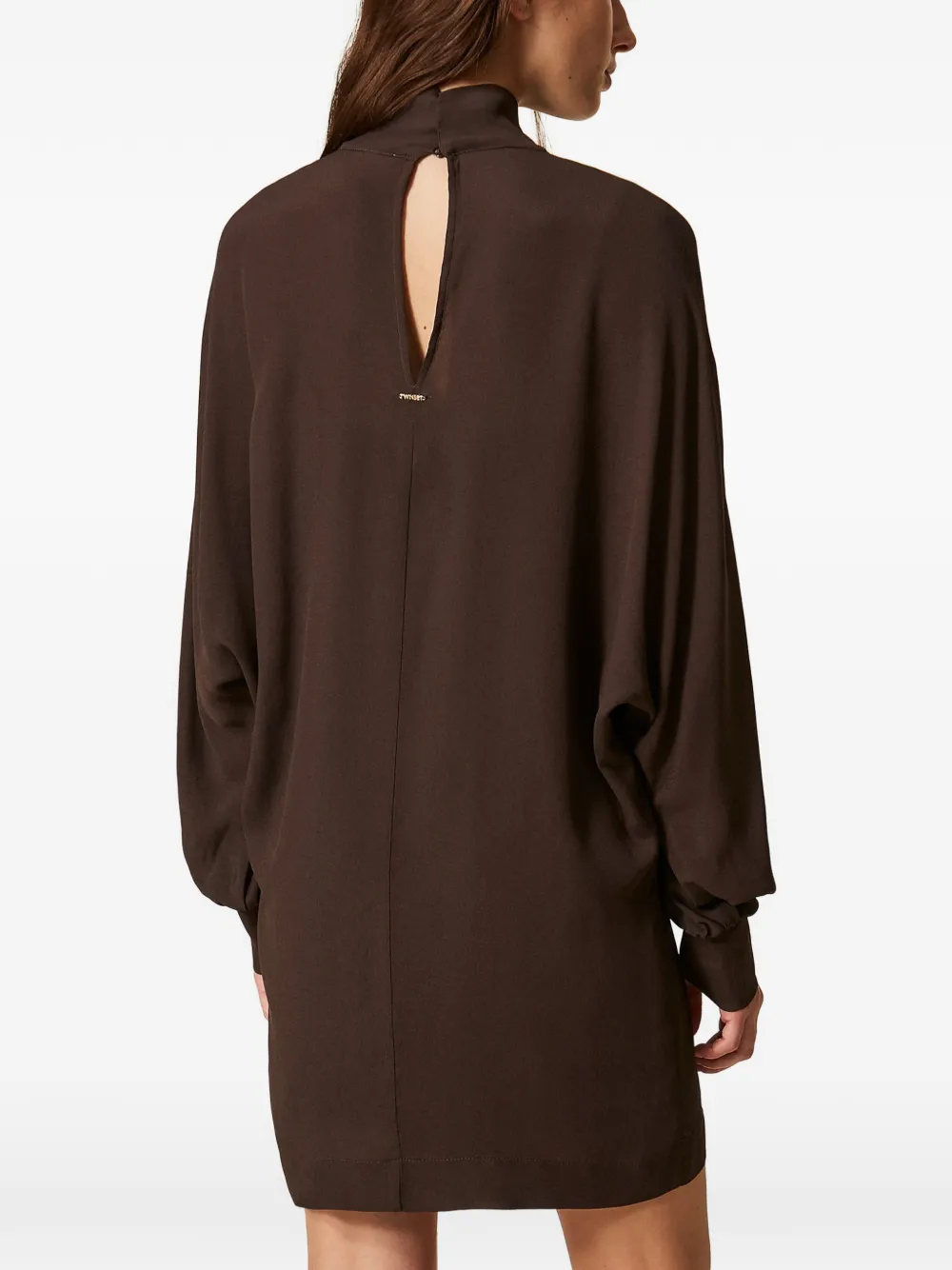 TWINSET Crêpe de chine jurk Bruin