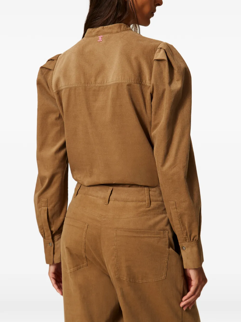 TWINSET Myfo fluwelen blouse Bruin