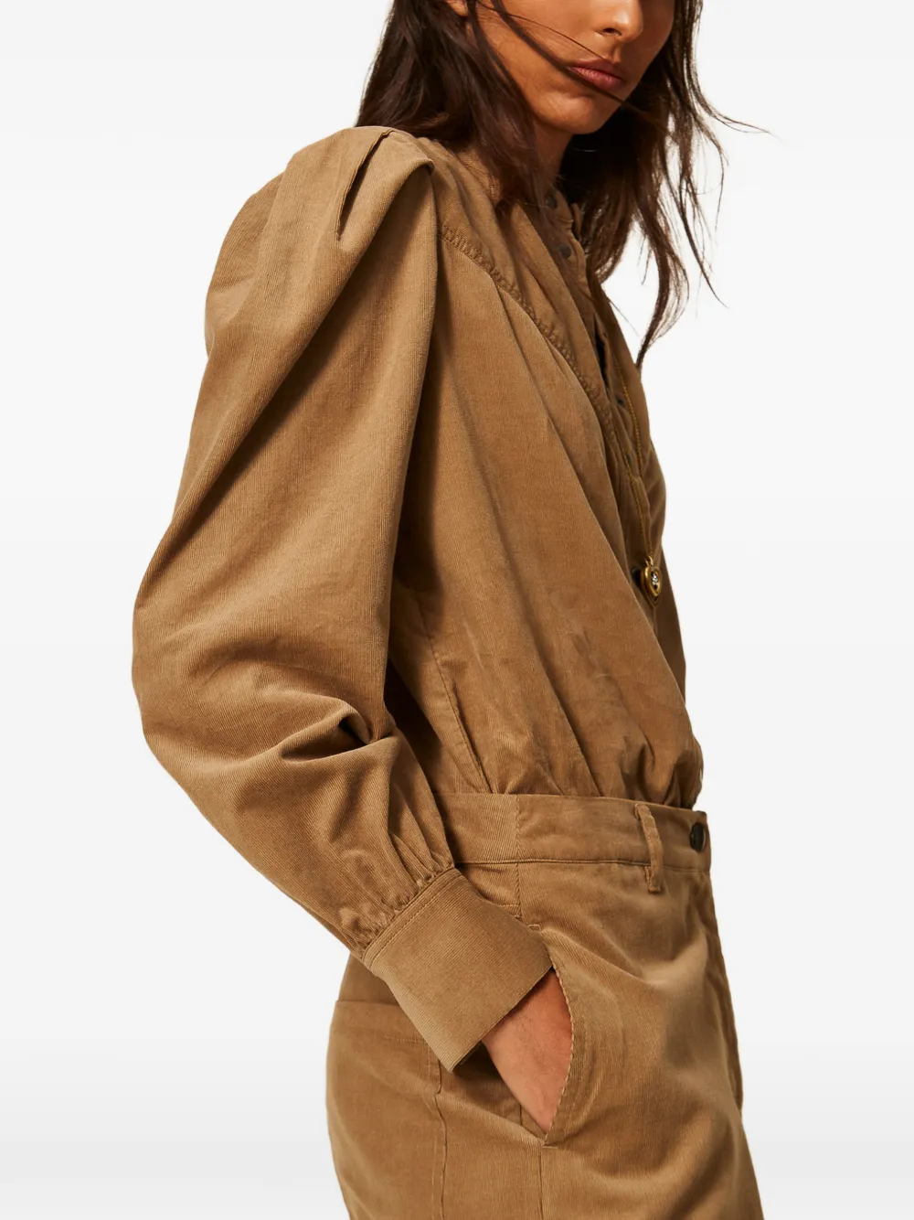 TWINSET Myfo fluwelen blouse Bruin