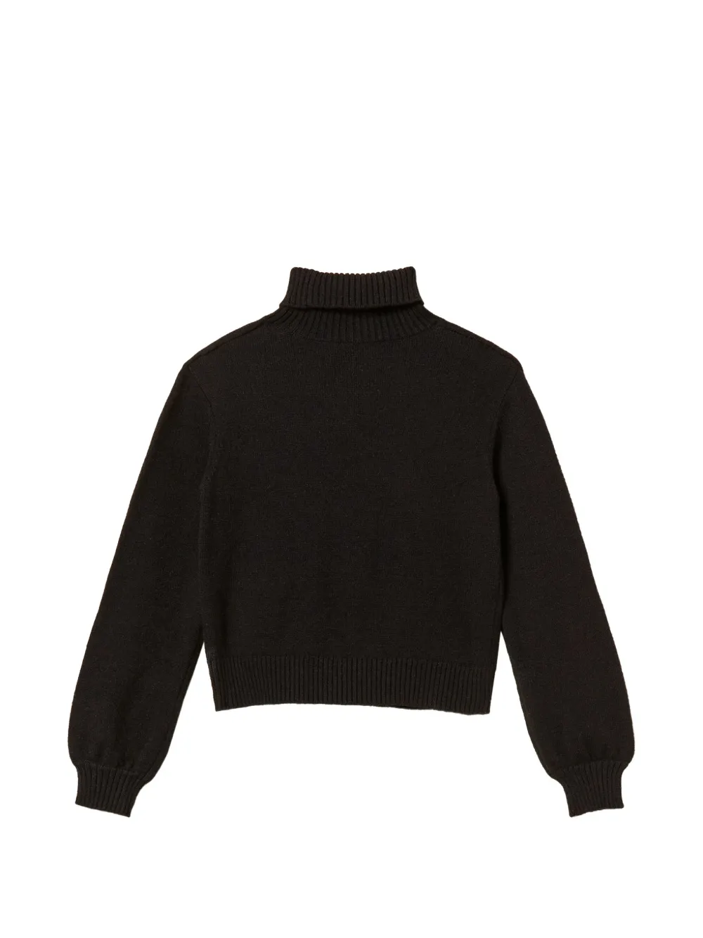 TWINSET Kids Trui met hoge hals en hart-patroon Zwart
