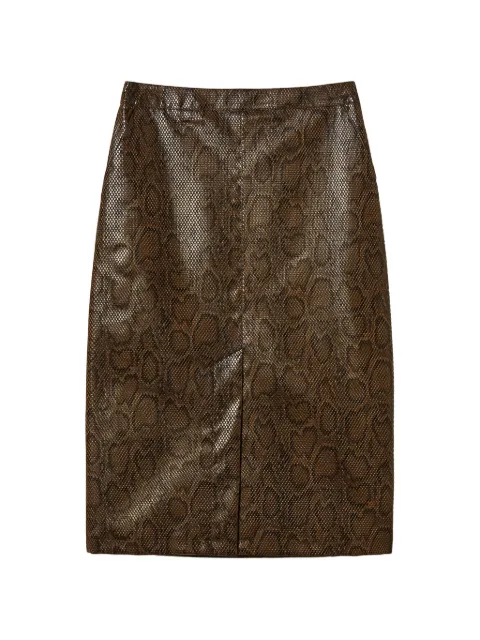 TWINSET python-print midi skirt