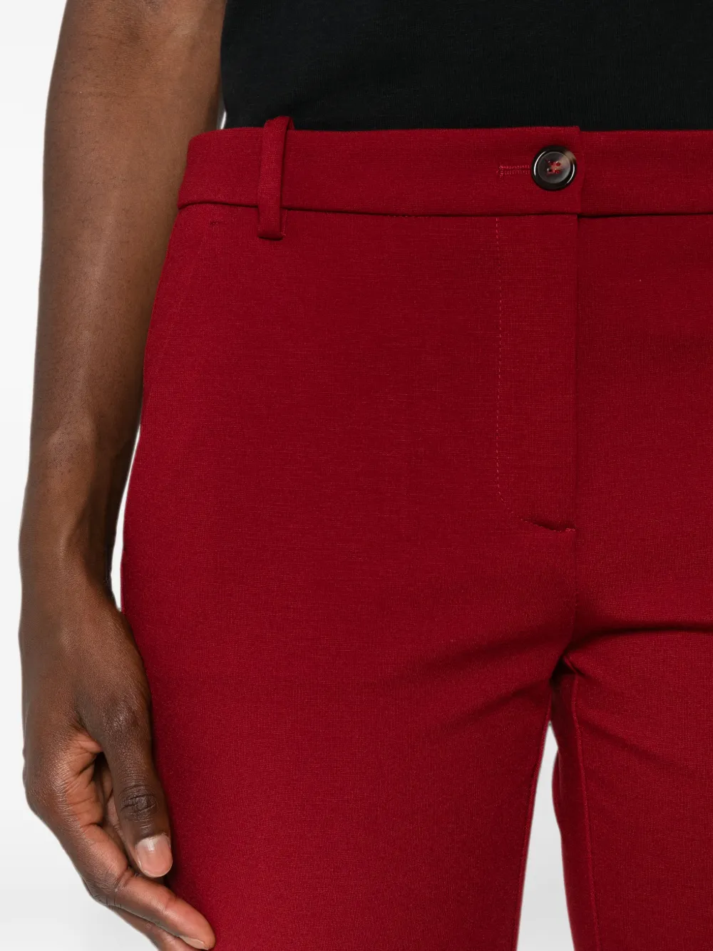 PINKO Broek met riemlussen met knopen Rood
