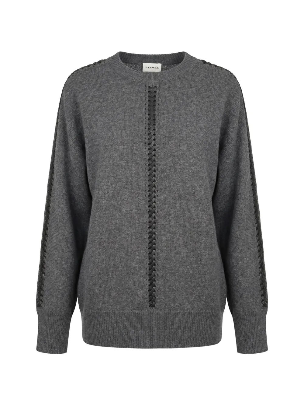 P.A.R.O.S.H. braided-detail knit sweater - Grigio