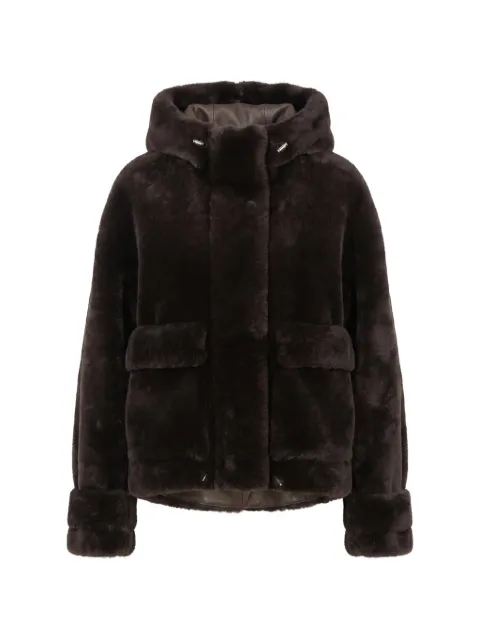 Blancha hooded shearling jacket