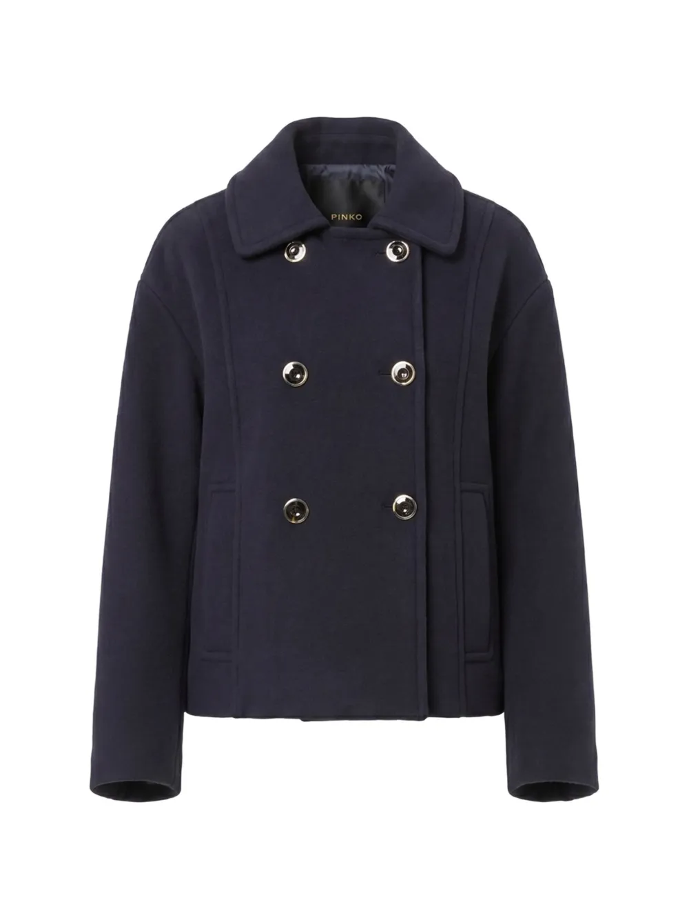 PINKO double-breasted pleated jacket - Blu