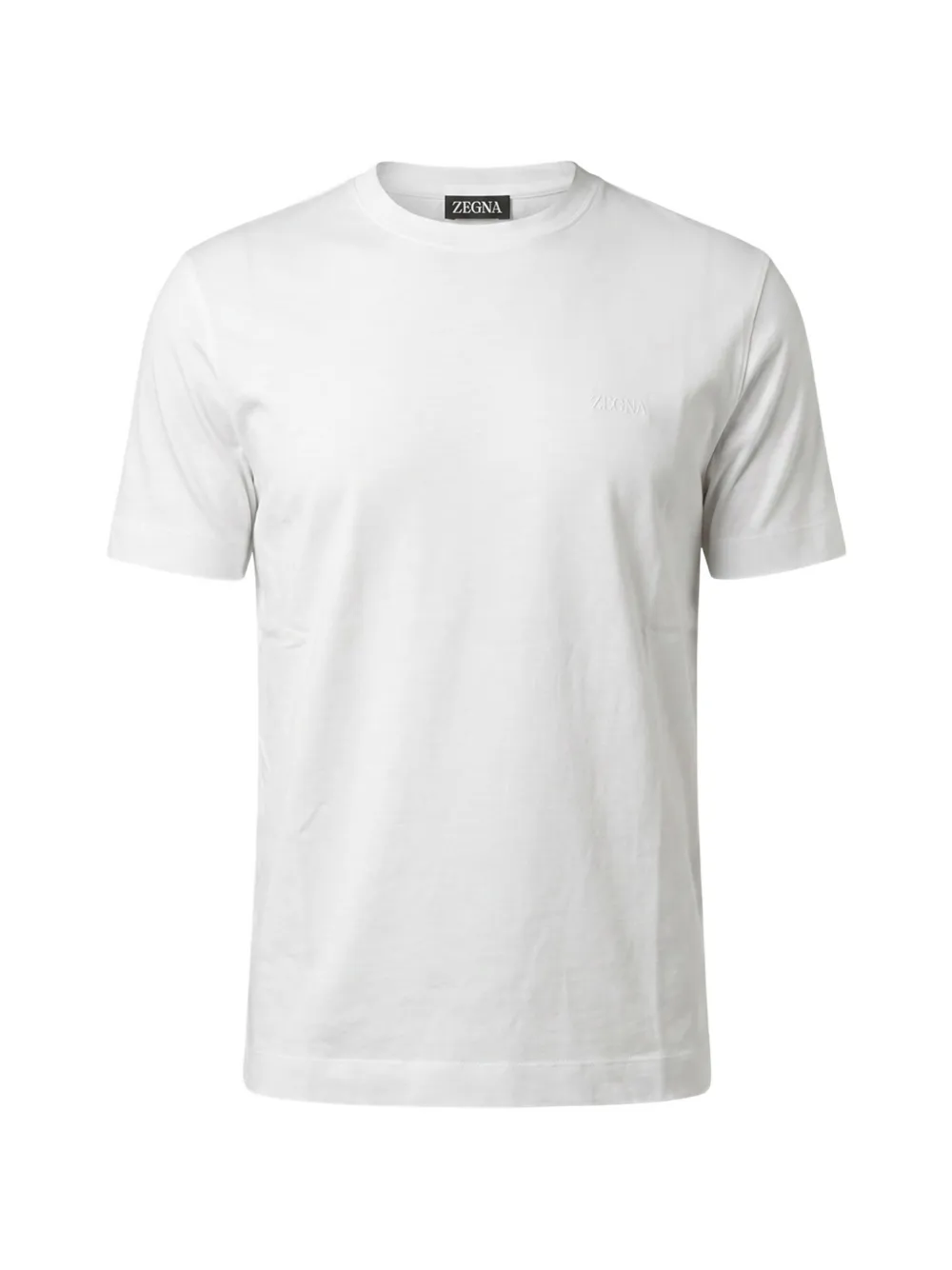 Zegna logo-embroidered T-shirt - Bianco