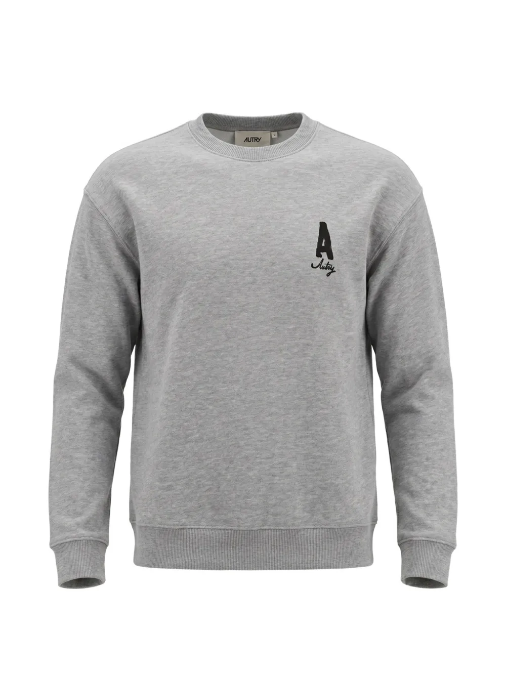 Autry logo-print cotton sweater - Grigio
