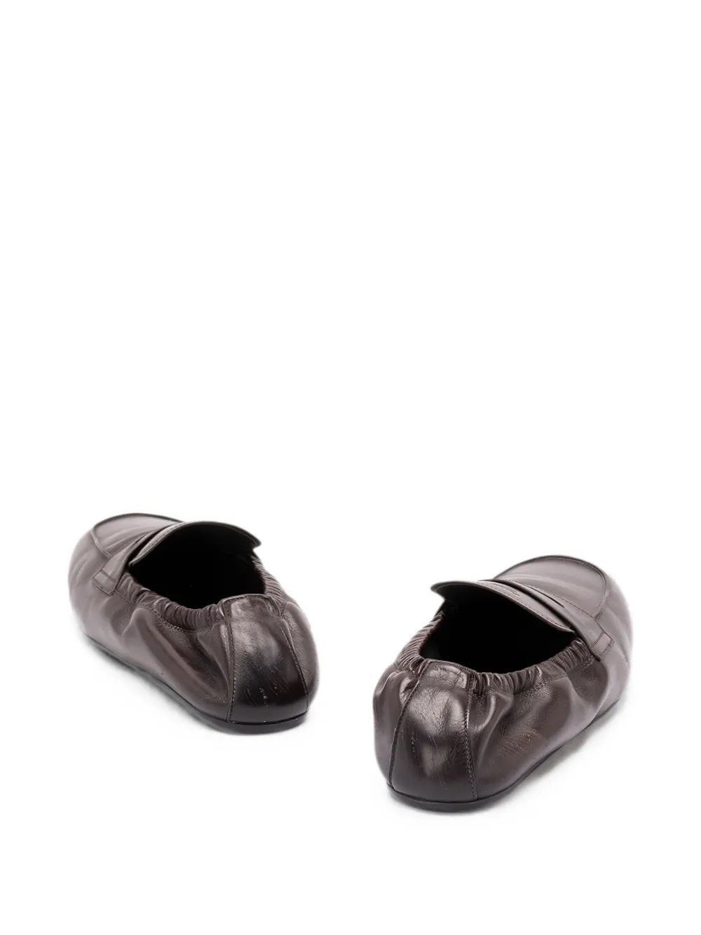 Prada leather elasticated-heel loafers Bruin
