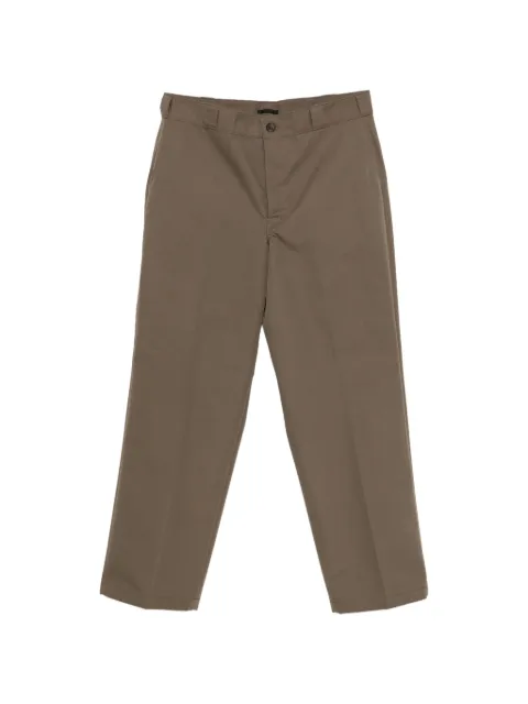 Prada logo-plaque straight-leg trousers