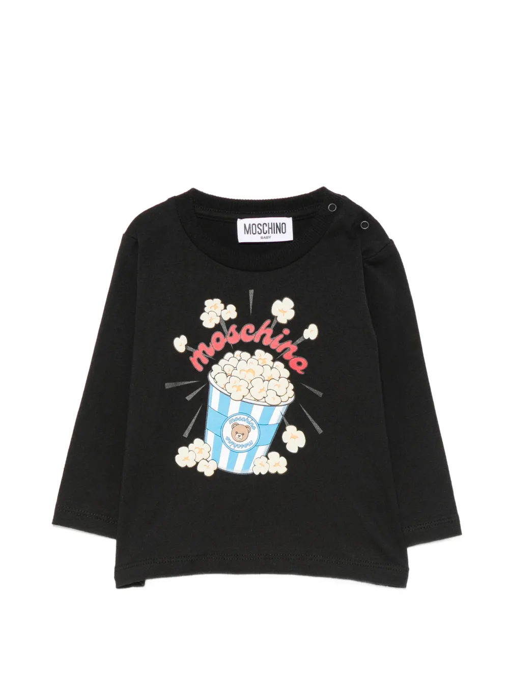 Moschino Kids graphic-print long-sleeve T-shirt - Schwarz