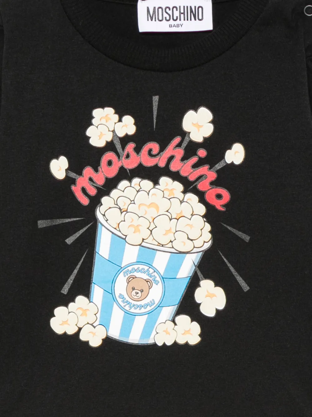 Moschino Kids T-shirt met grafische print Zwart