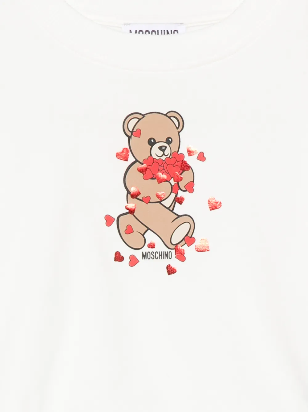 Moschino Kids Sweater met teddybeerprint Wit