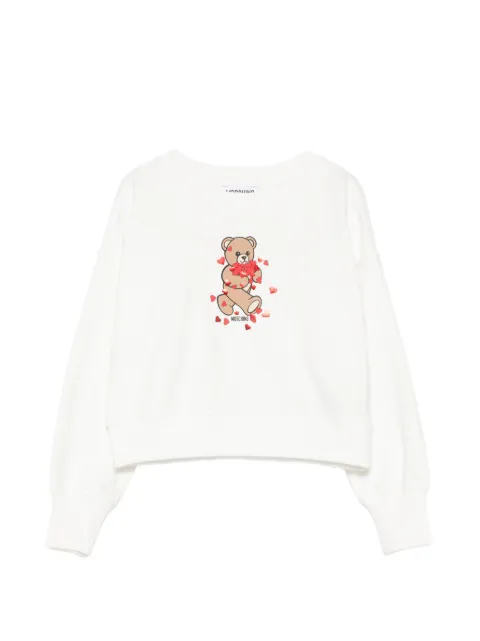 Moschino Kids sudadera con motivo de oso