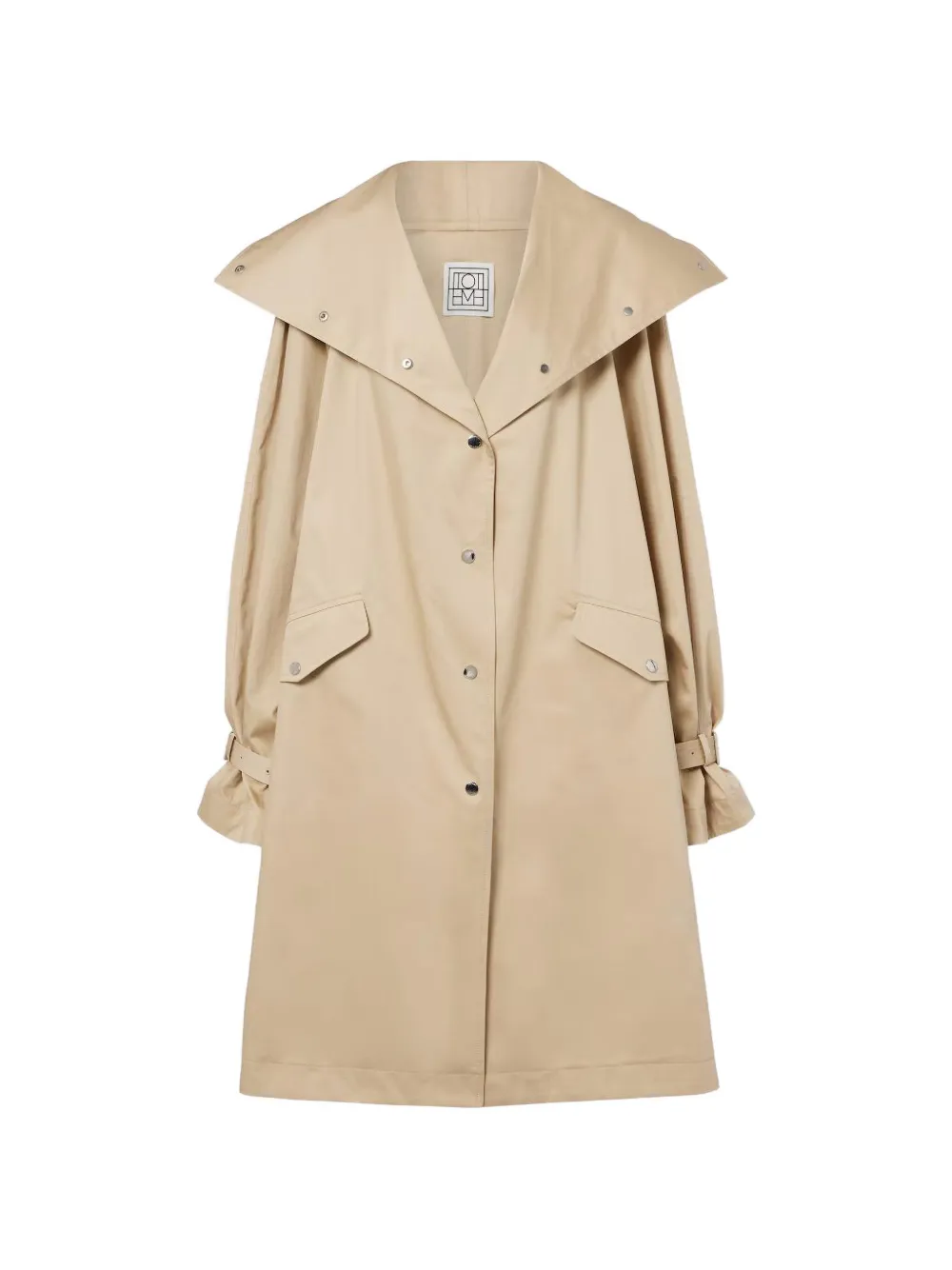 TOTEME oversized spread-collar trench coat - Toni neutri