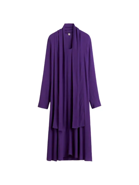 TOTEME scarf-detail long-sleeve midi dress