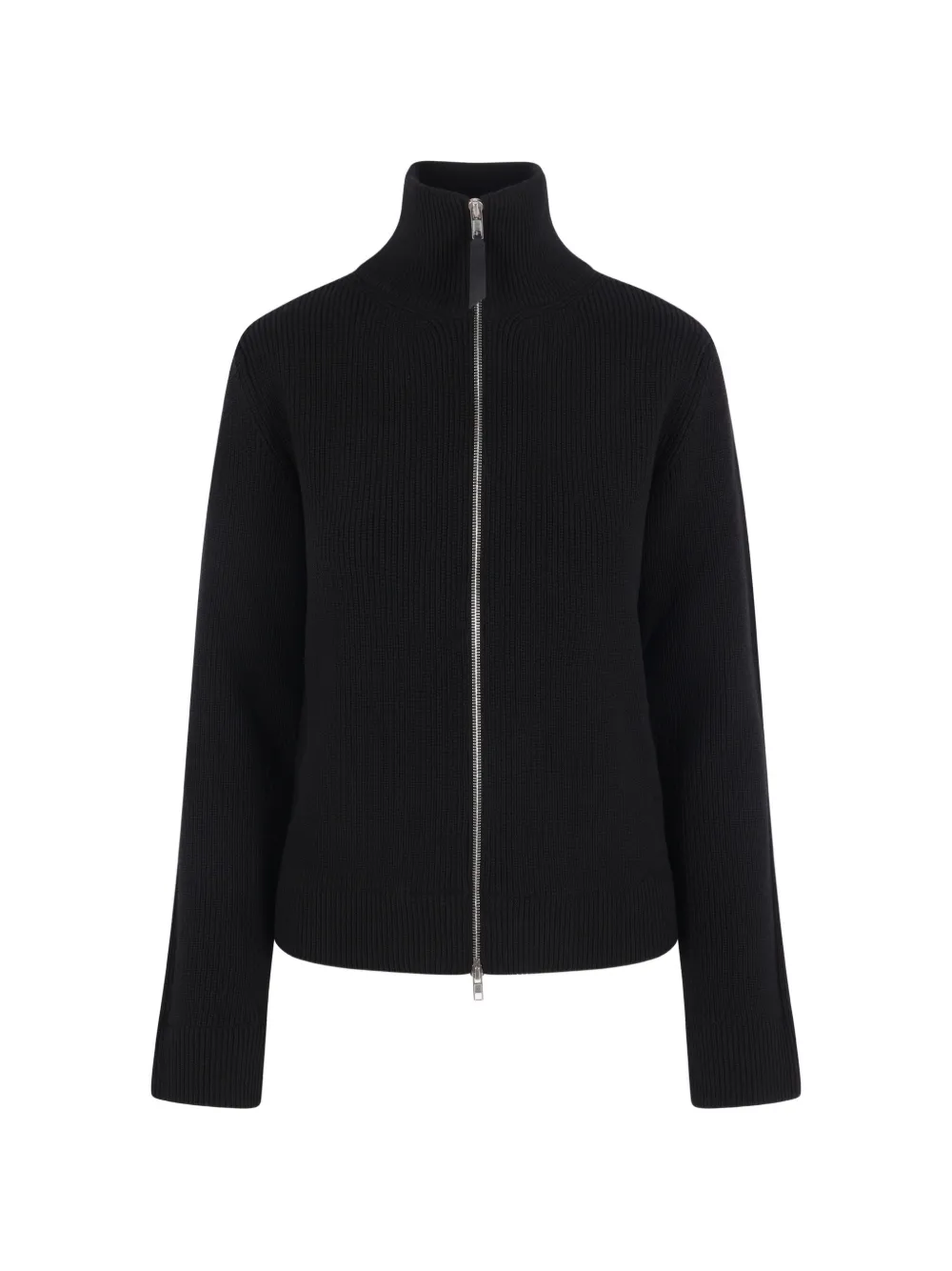 Maison Margiela ribbed-knit zip-up jacket - Nero