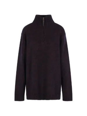 Maison Margiela quarter-zip Sweater | Brown | FARFETCH