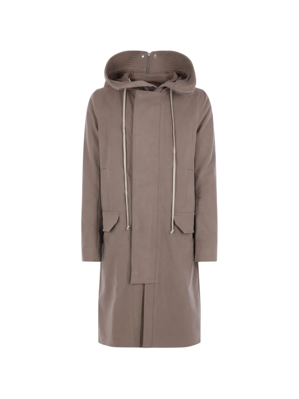 Rick Owens Twill parka coat - Marrone