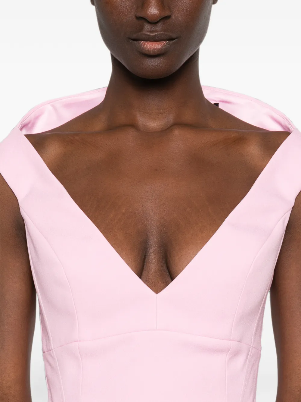 Solace London Monica midi-jurk Roze
