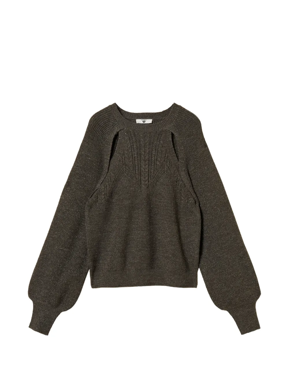 TWINSET cable-knit jumper with cut-outs - Grigio