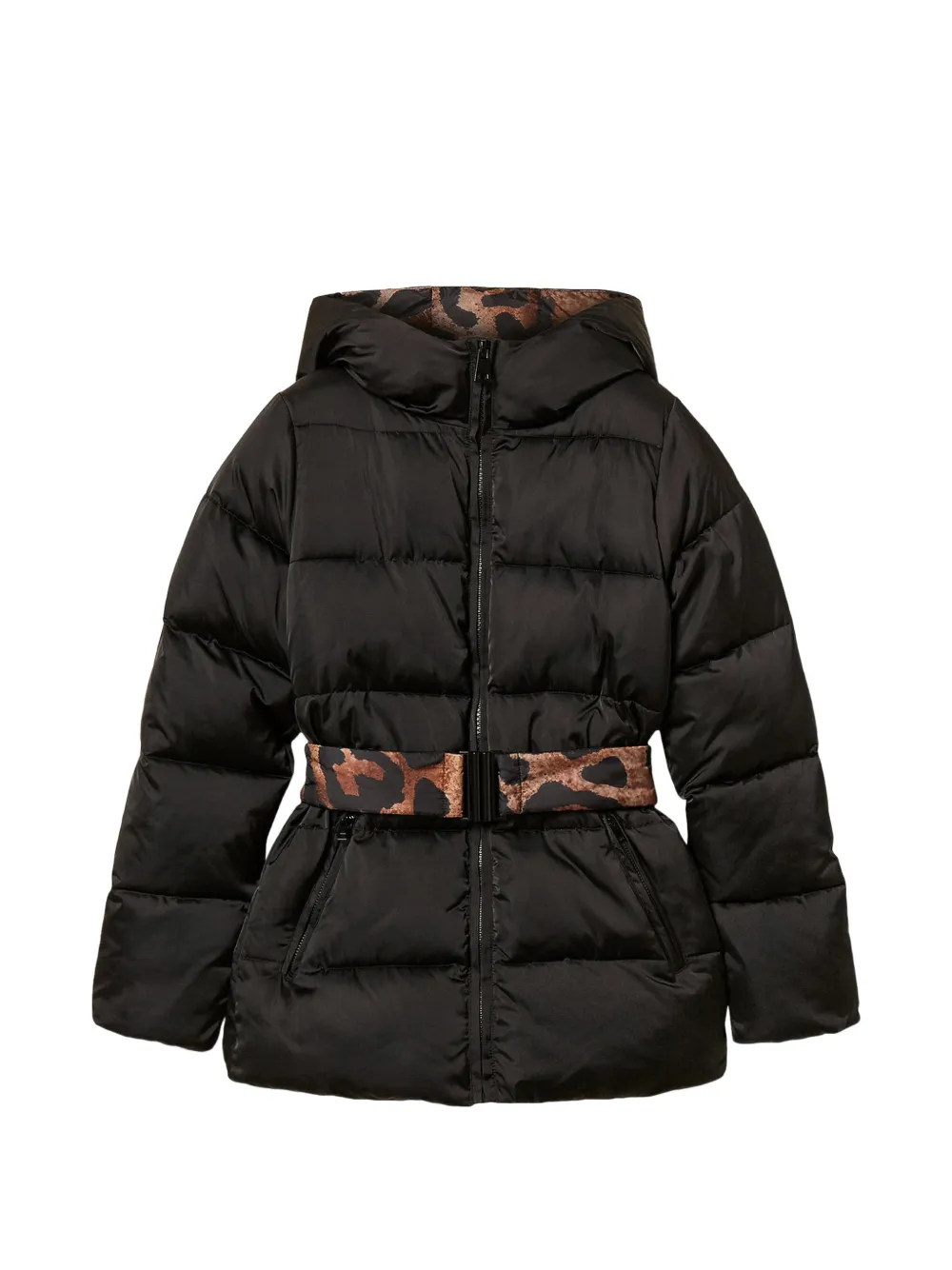 TWINSET puffer jacket with reversible belt - Schwarz