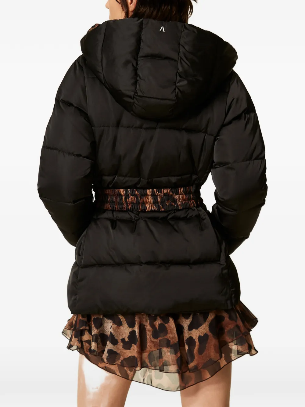 TWINSET Donsjack met omkeerbare riem Zwart