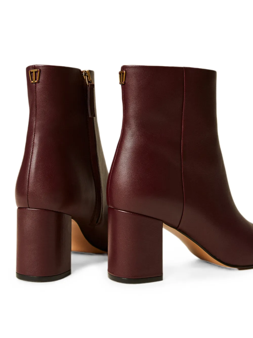 TWINSET leather ankle boots Rood
