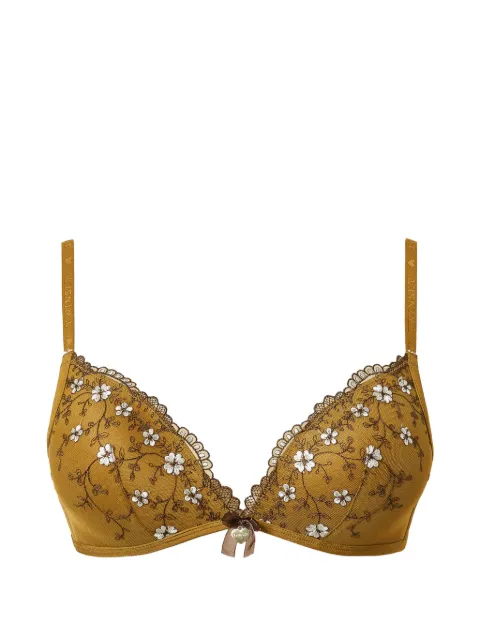 TWINSET embroidered tulle triangle bra