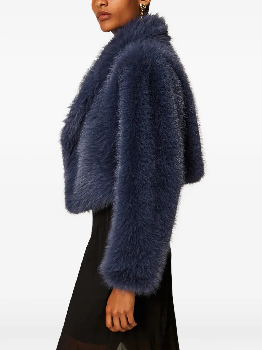 TWINSET Jack van imitatiebont Blauw
