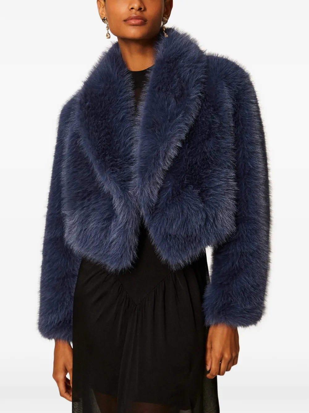 TWINSET Jack van imitatiebont Blauw