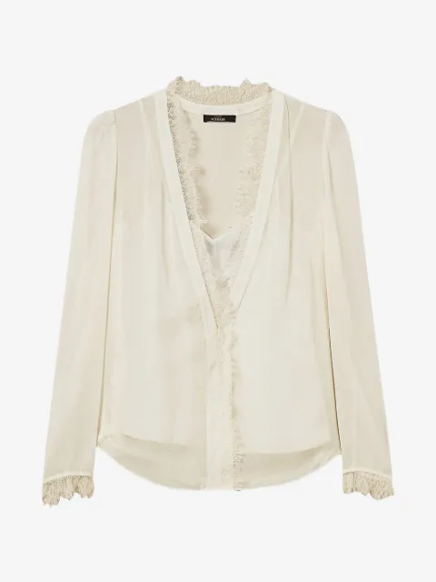 TWINSET Georgette blouse with lace