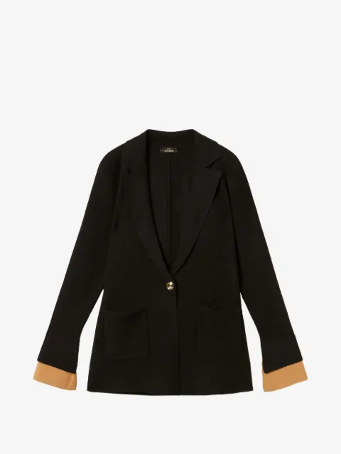 TWINSET chaqueta de punto con detalles en contraste