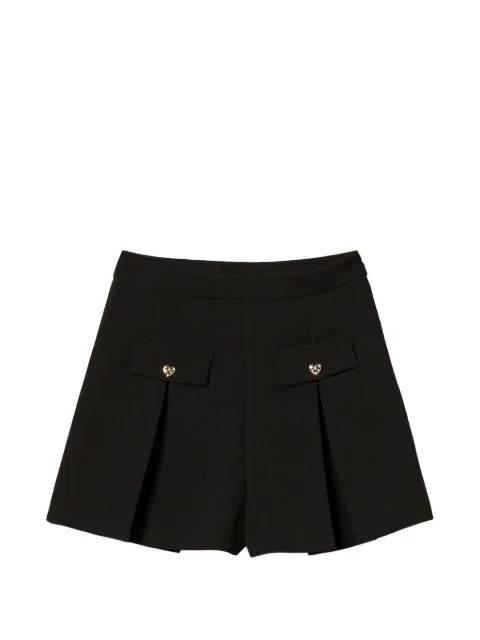 TWINSET crêpe shorts with heart-shaped buttons