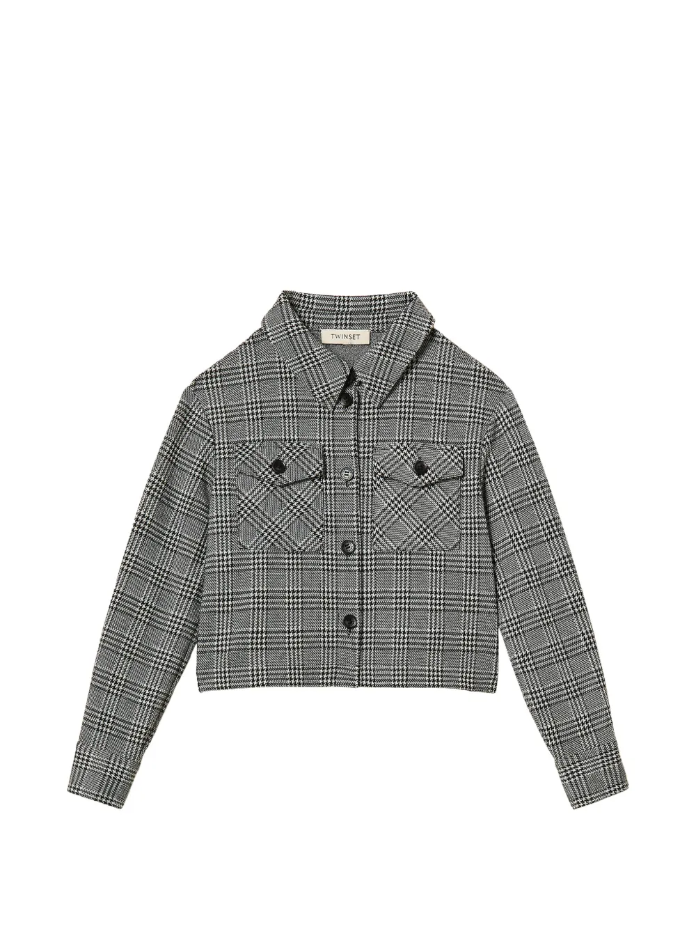 TWINSET Kids Glen-plaid shirt - Grigio