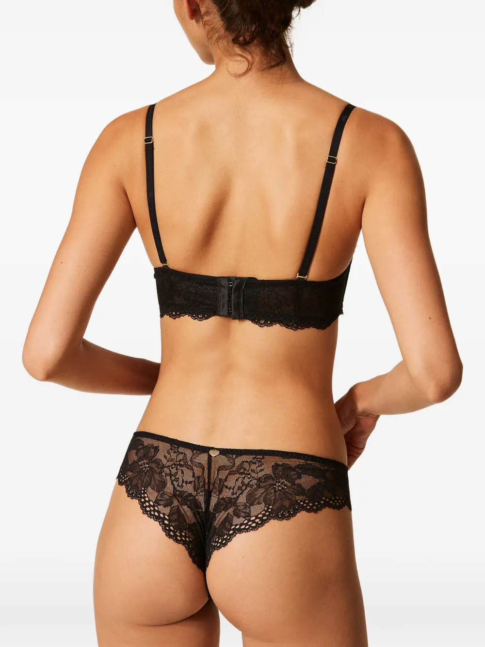 TWINSET Slip met kant Zwart