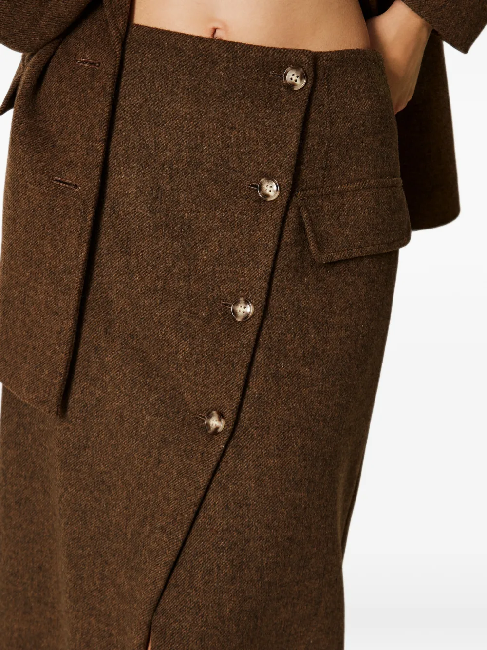 TWINSET Fluwelen maxi-rok Bruin