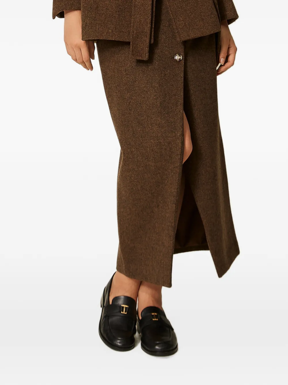 TWINSET Fluwelen maxi-rok Bruin