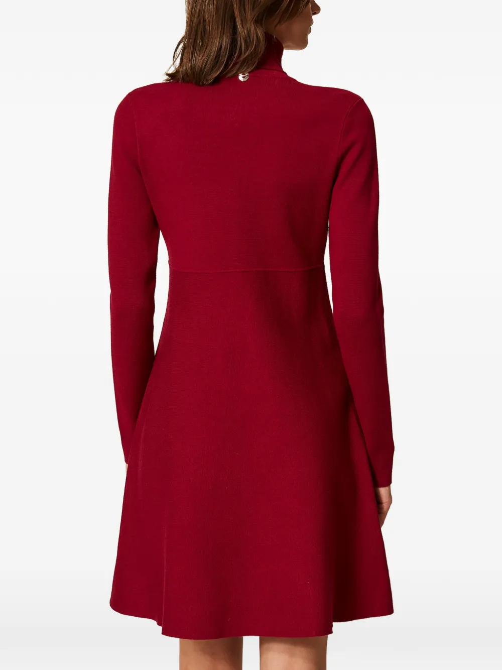 TWINSET Gebreide jurk met col Rood