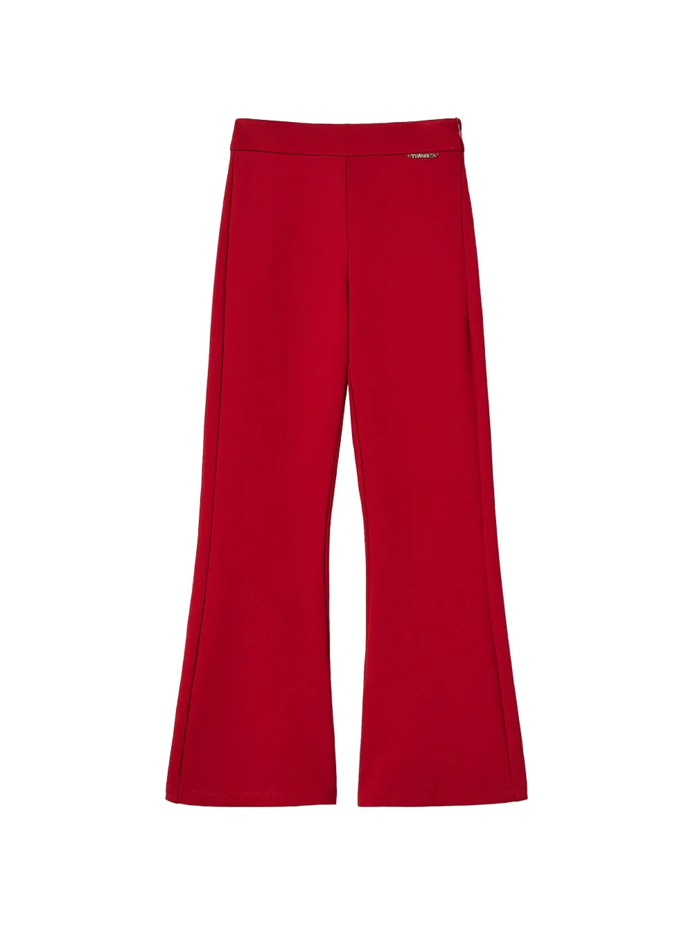 TWINSET Kids flared trousers with zip - Rosso