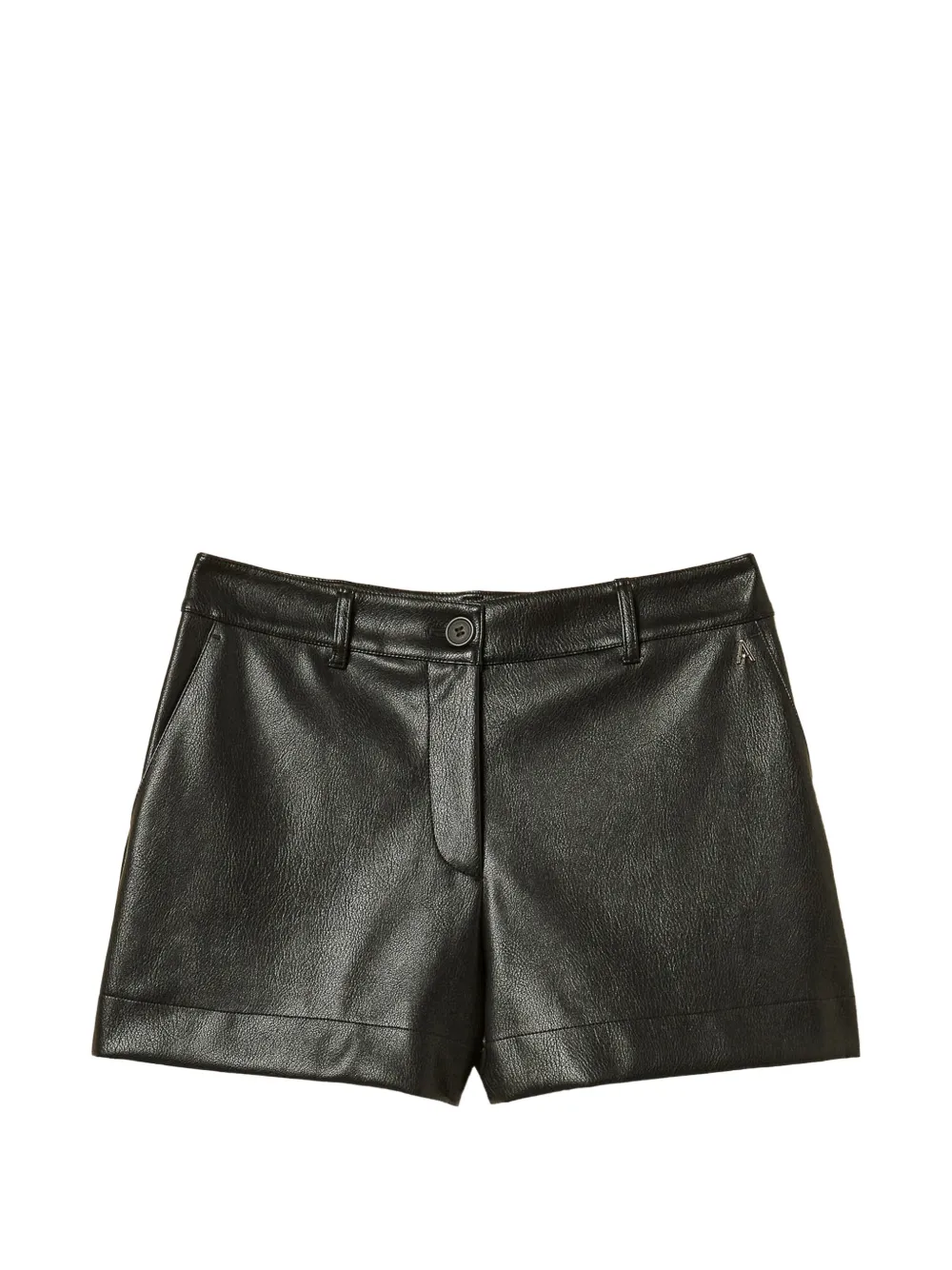 TWINSET faux-leather shorts - Schwarz