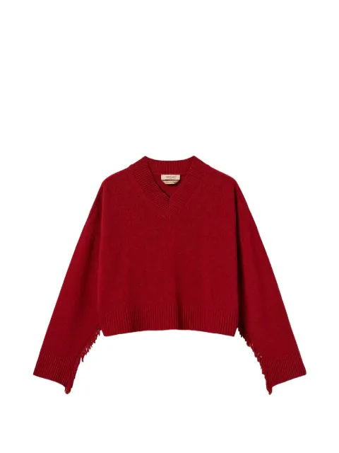 TWINSET Maglione in misto lana con frange