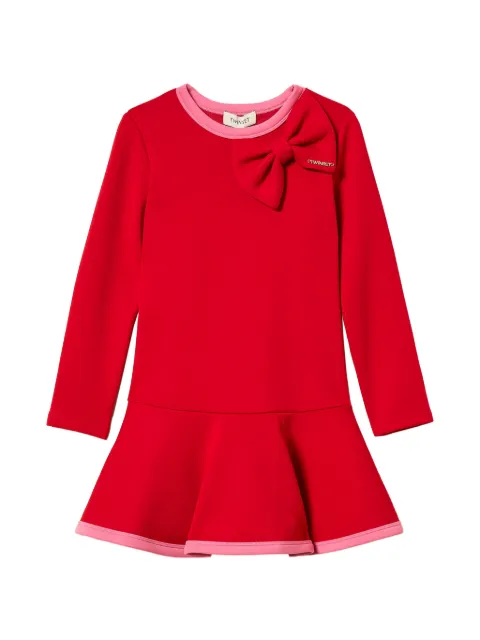TWINSET Kids short scuba dress with bow