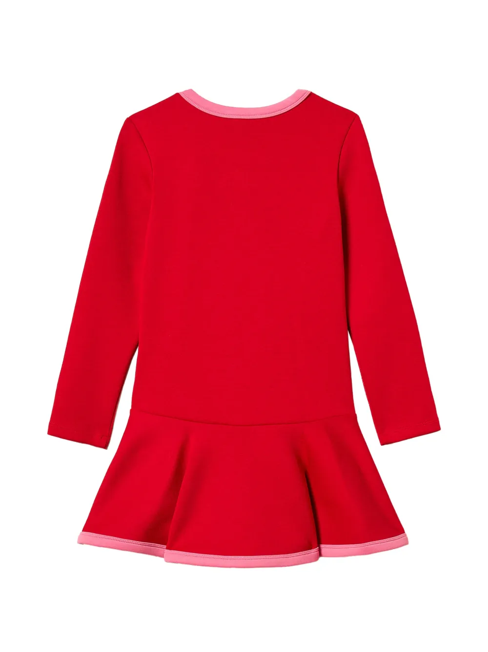 TWINSET Kids Korte scuba jurk met strik Rood